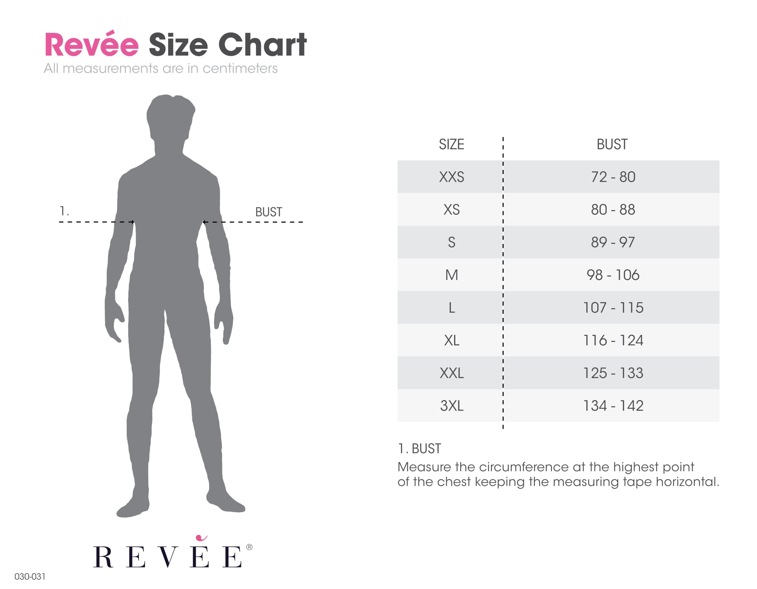 Size ChartMedical Compression Garment After Gynecomastia Surgery and Flank Liposuction