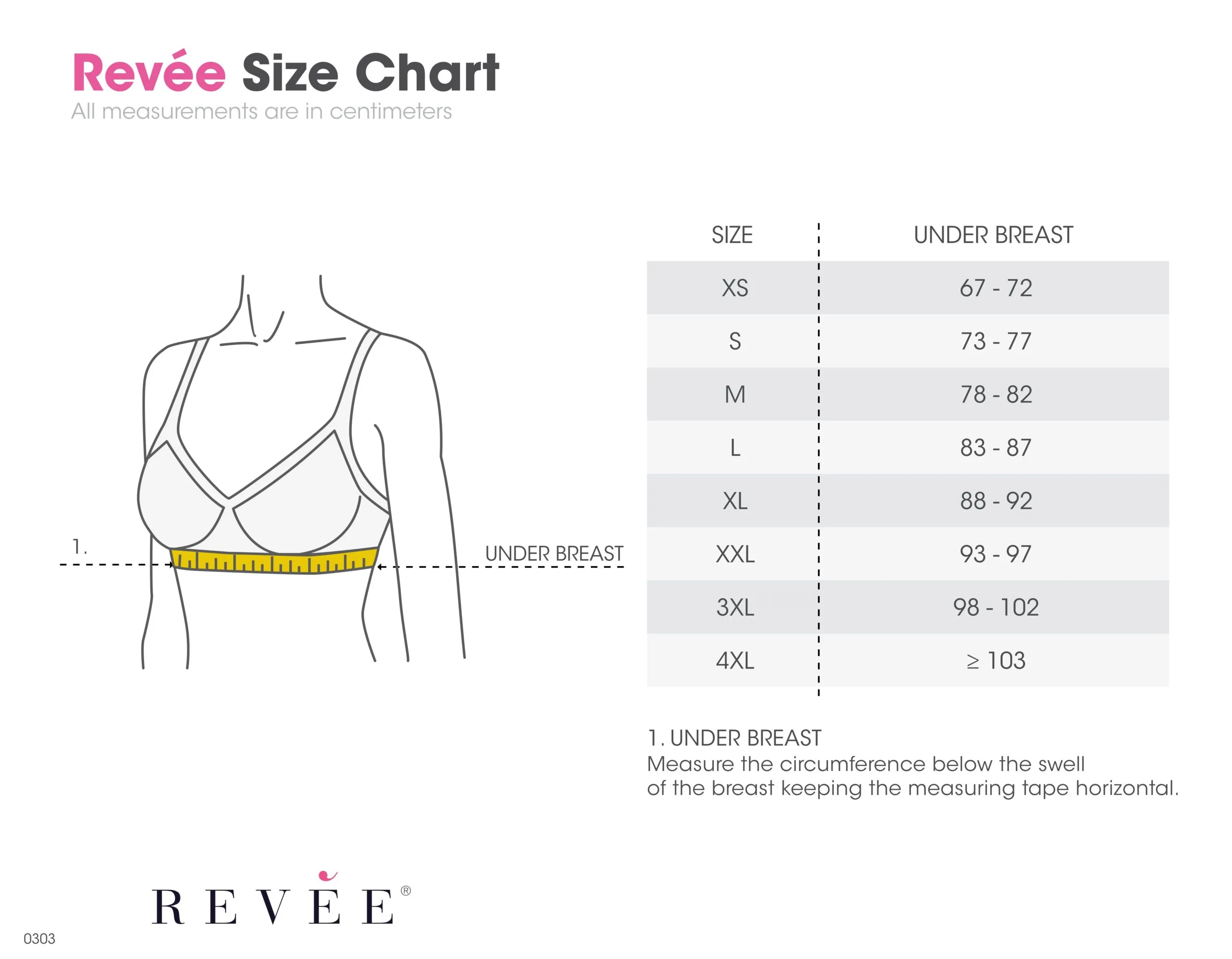 Size ChartJulie Post-Operative Compression Bra