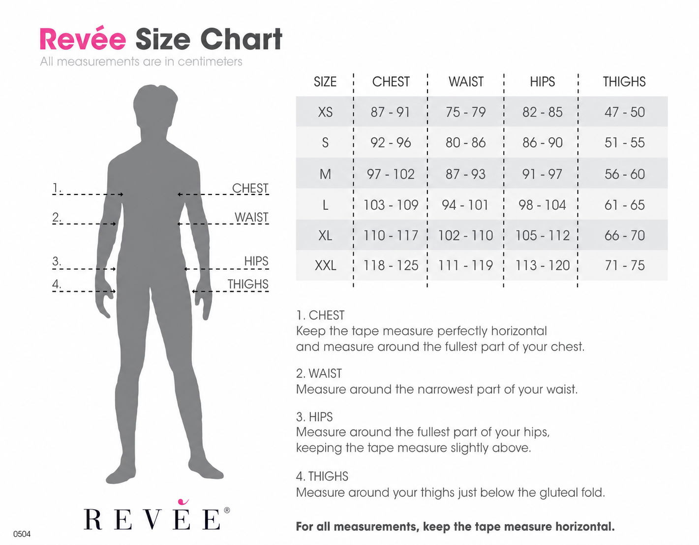 Size ChartMedical Compression Garment After Gynecomastia and Tummy Tuck Surgery